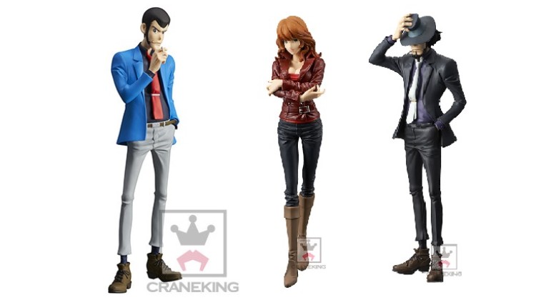 Lupin III - Master Stars Piece Figürleri 3lü Set  (Jigen Daisuke + Lupin the 3rd + Mine Fujiko) PREOWNED