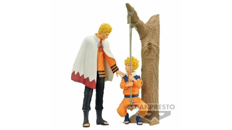 Naruto - 20th Anniversary Figürü - Uzumaki Naruto Hokage + Kid Ver. 